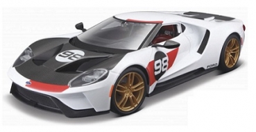 31390 Ford GT 2021 Ford Heritage White/Black #98  1:18
